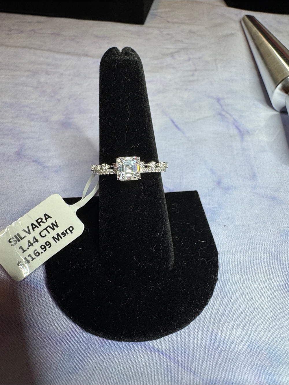 925 Sterling Silver & 1.44 CTW Moissanite Ring